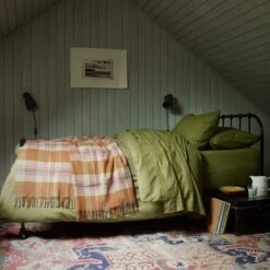 Olive Green Brushed Cotton Duvet Cover