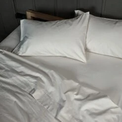 New Arrival 7 Alabaster Brushed Cotton Fitted Sheet