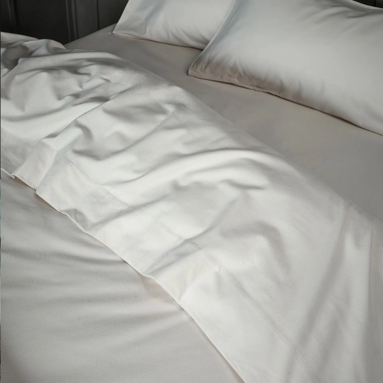 Alabaster Brushed Cotton Flat Sheet 3 Alabaster Brushed Cotton Flat Sheet