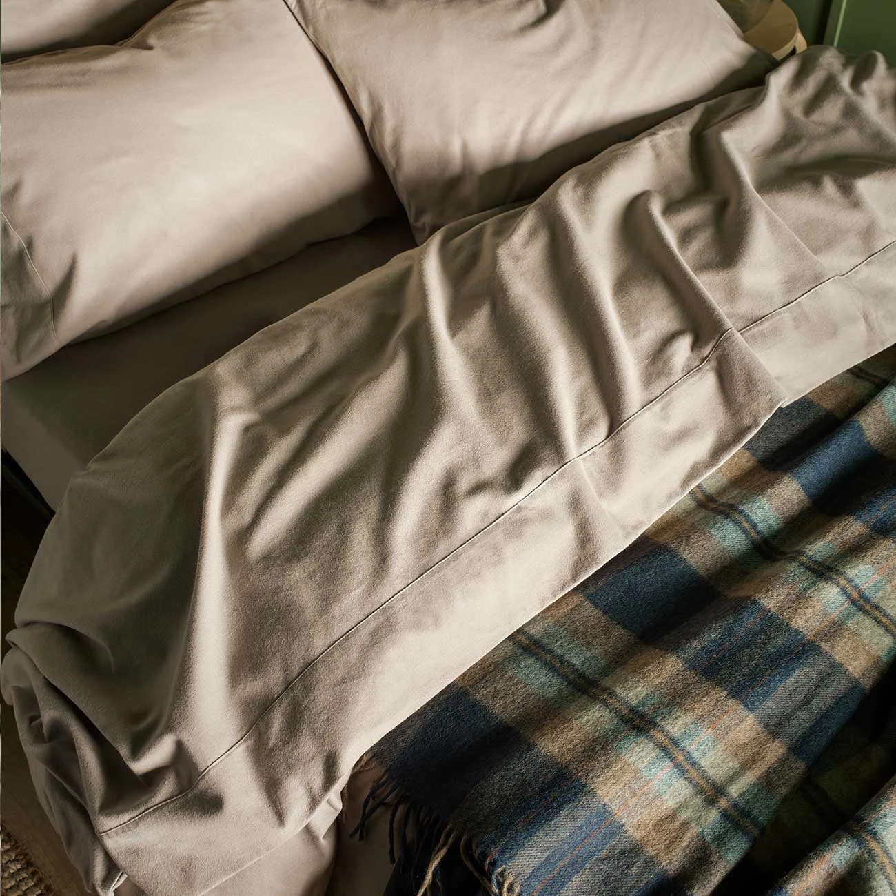 Clay Brushed Cotton Flat Sheet 3 Clay Brushed Cotton Flat Sheet