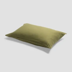 Olive Green Brushed Cotton Pillowcases (Pair) -Home Luxury Store PigletinBed BrushedCottonBedding Pillowcase Olive 1 GreyBG