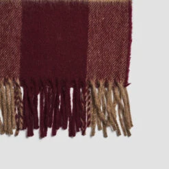 Berry Check Cabin Wool Blanket -Home Luxury Store PigletinBed CheckCabinWoolBlanket Berry 2 GreyBG