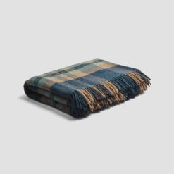Deep Teal Check Cabin Wool Blanket 9 Deep Teal Check Cabin Wool Blanket -Home Luxury Store PigletinBed CheckCabinWoolBlanket DeepTeal 1 GreyBG