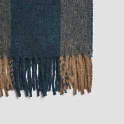 Deep Teal Check Cabin Wool Blanket 8 Deep Teal Check Cabin Wool Blanket -Home Luxury Store PigletinBed CheckCabinWoolBlanket DeepTeal 2 GreyBG