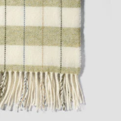 Apple Checked Stripe Wool Blanket 10 Apple Checked Stripe Wool Blanket -Home Luxury Store PigletinBed CheckedStripeWoolBlanket Apple 2 greyBG