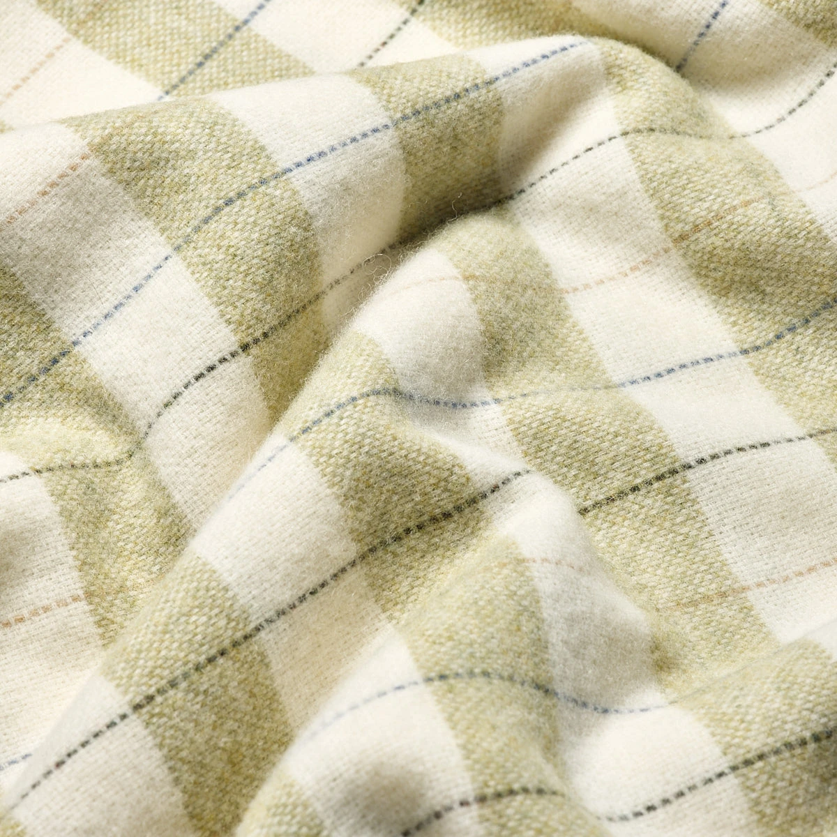 Apple Checked Stripe Wool Blanket 6 Apple Checked Stripe Wool Blanket - Image 4