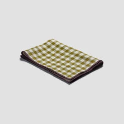 Botanical Green Gingham Linen Placemat Set Of 4 -Home Luxury Store PigletinBed GinghamLinenPlacemat BotanicalGreen 1 greyBG