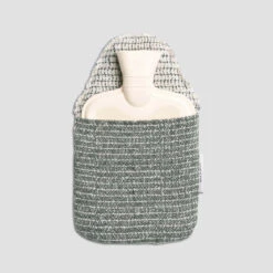 Evergreen Merino Wool Hot Water Bottle -Home Luxury Store PigletinBed HotWaterBottle Evergreen 3 GreyBG