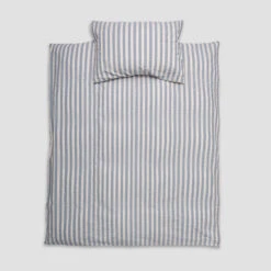 Warm Blue Seersucker Kids Stripe Cotton Bedding Set 13 Warm Blue Seersucker Kids Stripe Cotton Bedding Set -Home Luxury Store PigletinBed KidsSeersuckerStripeCottonBedding CotSet WarmBlue 1 GreyBG