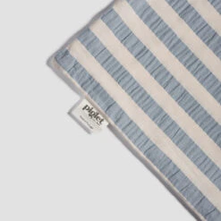 Warm Blue Seersucker Kids Stripe Cotton Bedding Set 12 Warm Blue Seersucker Kids Stripe Cotton Bedding Set -Home Luxury Store PigletinBed KidsSeersuckerStripeCottonBedding CotSet WarmBlue 4 GreyBG