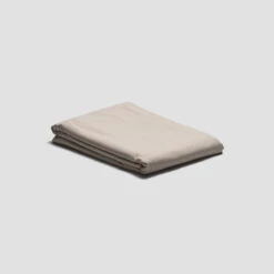 Parchment Washed Cotton Percale Flat Sheet -Home Luxury Store PigletinBed LinenFlatSheet Parchment 1 GreyBG