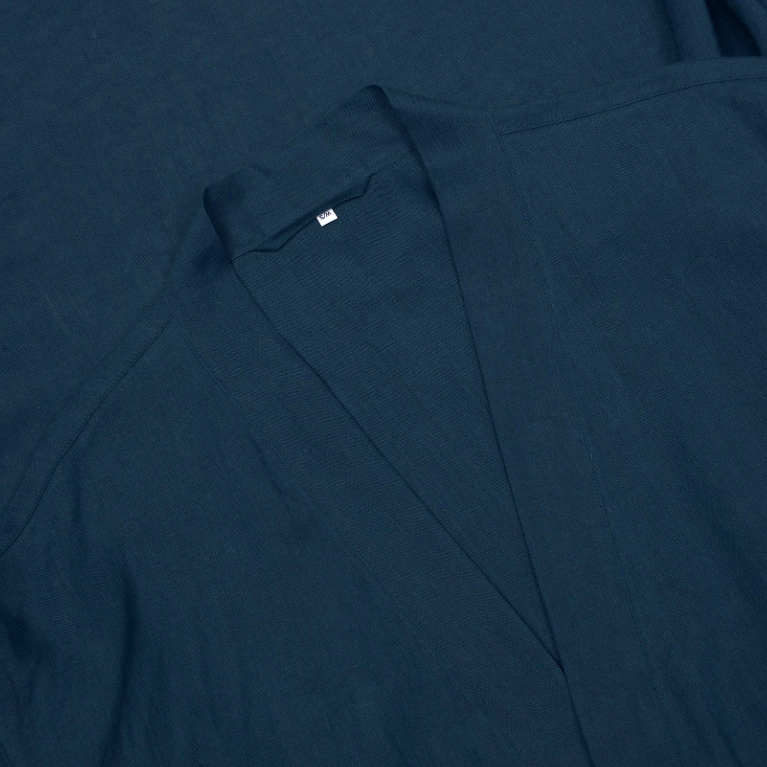 Marine Blue Linen Tencel Robe 4 Marine Blue Linen Tencel Robe - Image 2