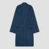 Marine Blue Linen Tencel Robe -Home Luxury Store PigletinBed MarineBlueLinenTencilRobe 1 1