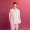 Men's Blush Pink Linen Pyjama Shirt (Top Only) -Home Luxury Store PigletinBed Men sLinenPyjamaTrouserSet BlushPink 2