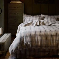 Fern Green Check Brushed Cotton Duvet Cover