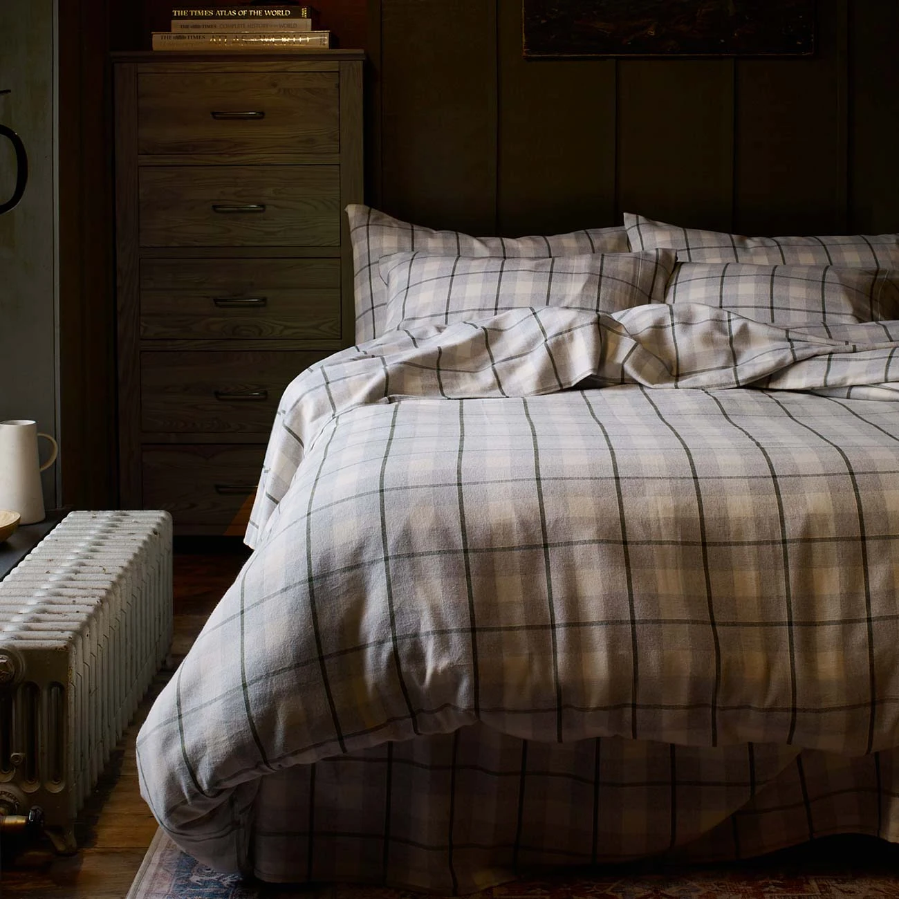 Fern Green Check Brushed Cotton Duvet Cover 3 Fern Green Check Brushed Cotton Duvet Cover