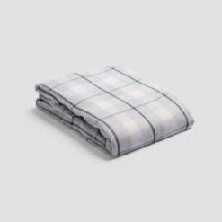 Fern Green Check Brushed Cotton Fitted Sheet -Home Luxury Store PigletinBed PlaidCheckBrushedCottonBedding FittedSheet FernGreen 1 GreyBG