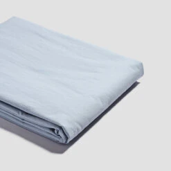 Sky Blue Cotton Percale Flat Sheet