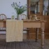 Honey Gingham Linen Table Runner 2 Honey Gingham Linen Table Runner -Home Luxury Store PigletinBed Tableware LinenRunner HoneyGingham Lifestyle 1