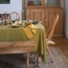 Botanical Green Linen Tablecloth -Home Luxury Store PigletinBed Tableware LinenTablecloth Botanical Green Lifestyle 1