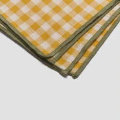 Honey Gingham Linen Tablecloth 10 Honey Gingham Linen Tablecloth -Home Luxury Store PigletinBed Tableware LinenTablecloth HoneyGingham 2 GreyBG d718bc80 670b 4bc7 aa96 dbc167722f4b