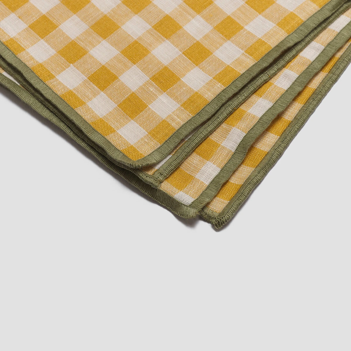 Honey Gingham Linen Tablecloth 6 Honey Gingham Linen Tablecloth - Image 4