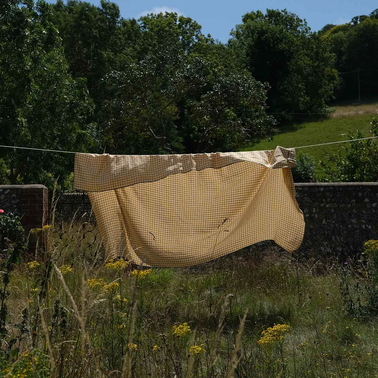 Honey Gingham Linen Tablecloth 7 Honey Gingham Linen Tablecloth - Image 5