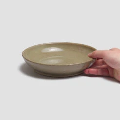 Olive Pottery West Dinner Bowl -Home Luxury Store PigletinBed Tableware PotteryWest DinnerBowl Olive 2 GreyBG