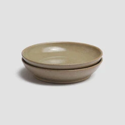 Olive Pottery West Dinner Bowl -Home Luxury Store PigletinBed Tableware PotteryWest DinnerBowl Olive 3 GreyBG