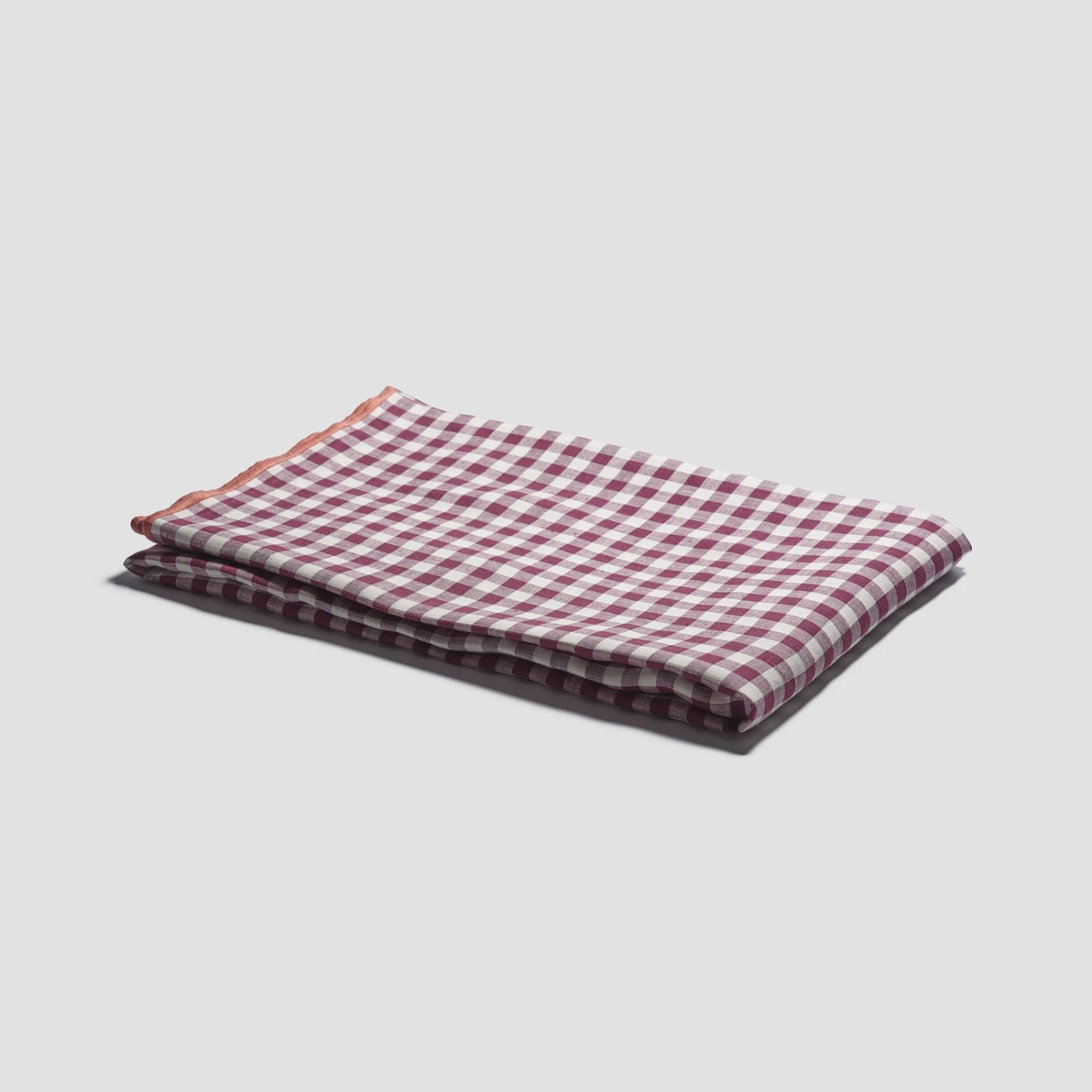 Berry Gingham Linen Tablecloth 4 Berry Gingham Linen Tablecloth - Image 2