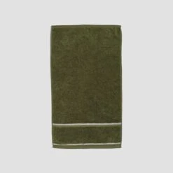 Botanical Green Hand Towel -Home Luxury Store PigletinBed TerryCotton 40 greyBG