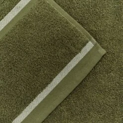 Botanical Green Bath Mat -Home Luxury Store PigletinBed TerryCotton 46 greyBG