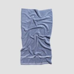 Warm Blue Bath Towel -Home Luxury Store PigletinBed TerryCotton 65 greyBG