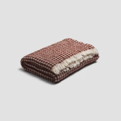 Cinnamon Textured Waffle Throw 9 Cinnamon Textured Waffle Throw -Home Luxury Store PigletinBed TexturedThrow Cinnamon 1 GreyBG 1