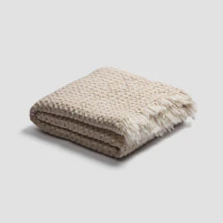 Oat Milk Textured Waffle Throw 9 Oat Milk Textured Waffle Throw -Home Luxury Store PigletinBed TexturedThrow Oatmilk 1 GreyBG