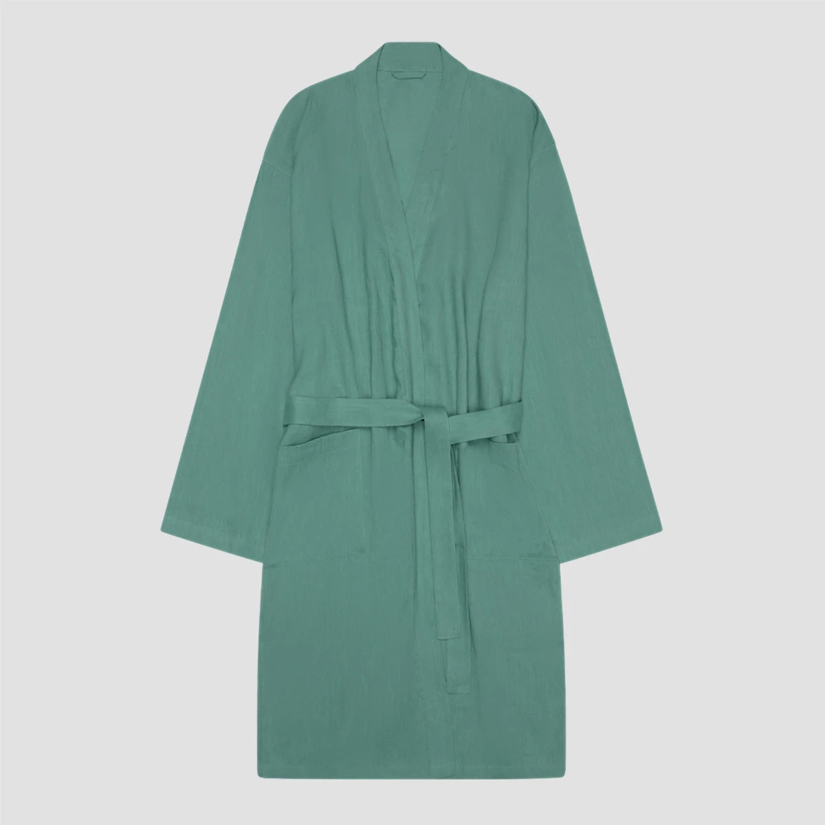 Tranquil Green Linen Tencel Robe 3 Tranquil Green Linen Tencel Robe