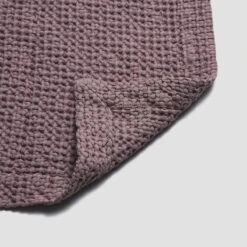 Elderberry Waffle Cotton Throw -Home Luxury Store PigletinBed WaffleCottonThrow Elderberry 4 GreyBG