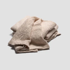 Parchment Waffle Cotton Throw -Home Luxury Store PigletinBed WaffleCottonThrow Parchment 3 GreyBG