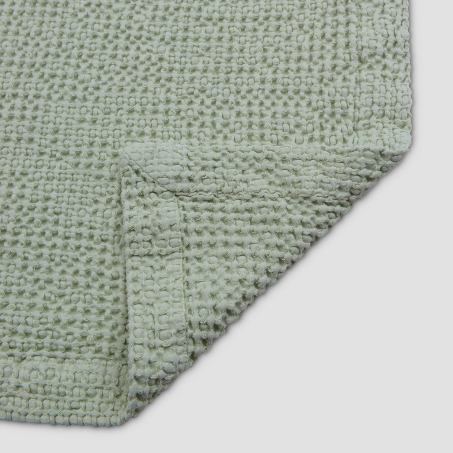 Sage Green Waffle Cotton Throw 4 Sage Green Waffle Cotton Throw - Image 2