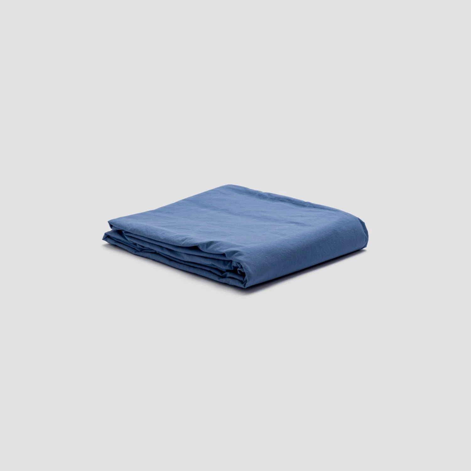 Cove Blue Washed Percale Cotton Duvet Cover 4 Cove Blue Washed Percale Cotton Duvet Cover - Image 2