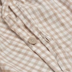 Cafe Au Lait Small Gingham Cotton Duvet Cover -Home Luxury Store PigletinBed WashedCottonDuvetCover CafeAuLaitGingham 2 d4454371 db32 4934 be98 0a48bcecfc3b