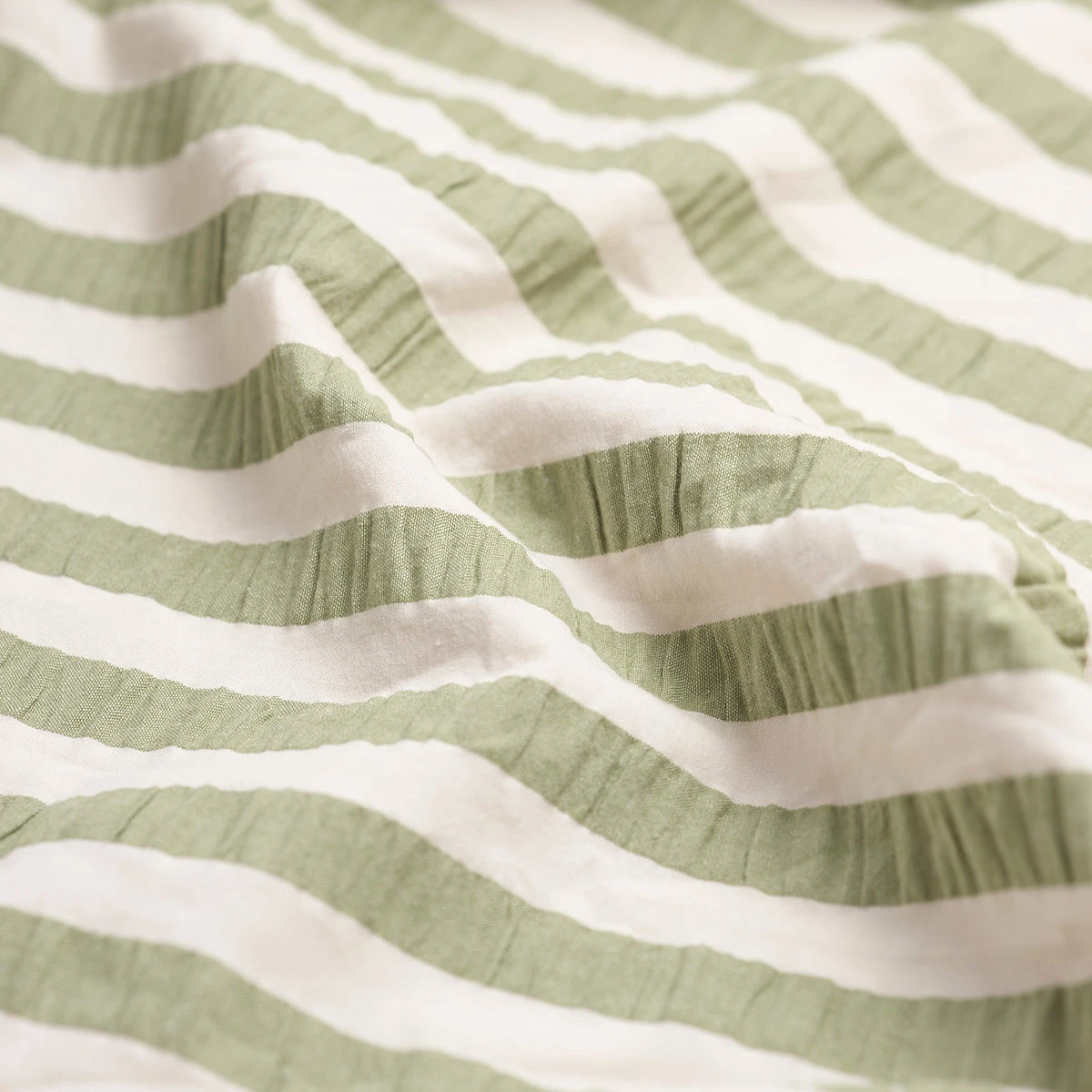 Pear Seersucker Stripe Cotton Duvet Cover 4 Pear Seersucker Stripe Cotton Duvet Cover - Image 2