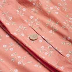 Apricot Floral Cotton Duvet Cover 7 Apricot Floral Cotton Duvet Cover -Home Luxury Store PigletinBed WashedCottonDuvetCover SpringSprig Apricot 2 GreyBG