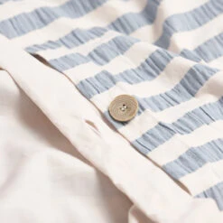 Warm Blue Seersucker Stripe Cotton Duvet Cover -Home Luxury Store PigletinBed WashedCottonDuvetCover WarmBlueSeersuckerStripe 4 greyBG 2d21a9cd adaf 44b2 8223 2b106fabce44