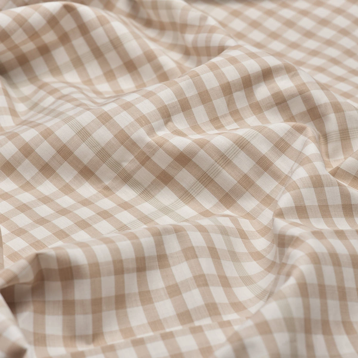 Cafe Au Lait Small Gingham Cotton Pillowcase (Pair) 4 Cafe Au Lait Small Gingham Cotton Pillowcase (Pair) - Image 2