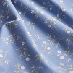 Iris Floral Cotton Flat Sheet -Home Luxury Store PigletinBed WashedCottonFlatSheet SpringSprig Iris 2 GreyBG 9a335497 b9fc 4f20 a36f b2fc1bb16336