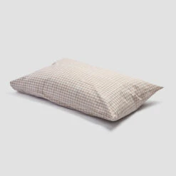 Cafe Au Lait Small Gingham Cotton Pillowcase (Pair) 8 Cafe Au Lait Small Gingham Cotton Pillowcase (Pair) -Home Luxury Store PigletinBed WashedCottonPillowcase CafeAuLaitGingham greyBG cd184fa5 047c 4ddf ad91 aed9b6835ee2