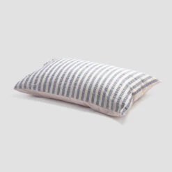 Warm Blue Seersucker Stripe Cotton Pillowcases (Pair) -Home Luxury Store PigletinBed WashedCottonPillowcase WarmBlueSeersuckerStripe greyBG 49cc86f5 3be2 4294 a903 2b5cd89c02bb