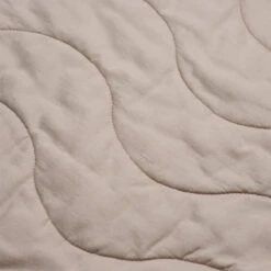 Warm Grey Cotton Quilt -Home Luxury Store PigletinBed WashedCottonWaveQuilt WarmGrey 3