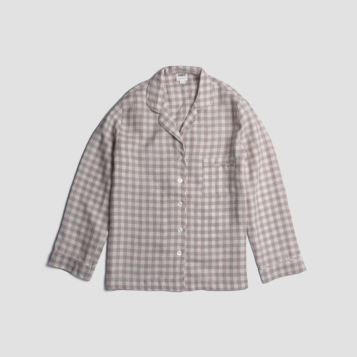 Mushroom Gingham Pyjama Shirt 6 Mushroom Gingham Pyjama Shirt - Image 4